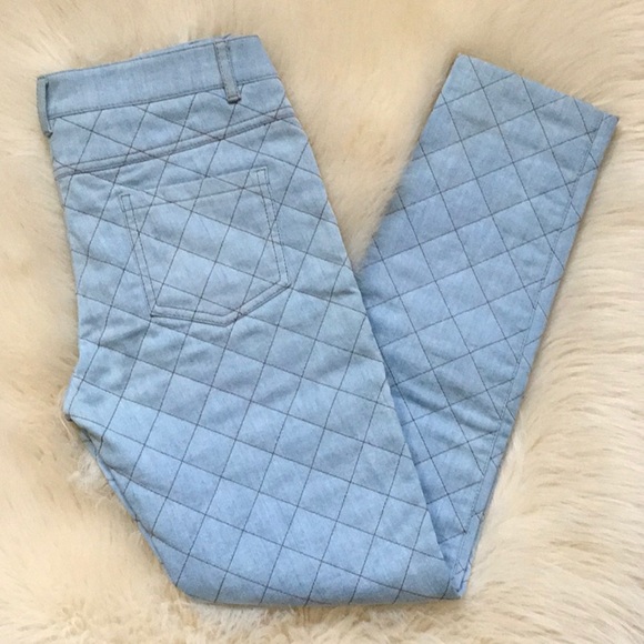 Moschino Denim - MOSCHINO Lt. Blue Quilted Denim Pants. Size 6 NWT